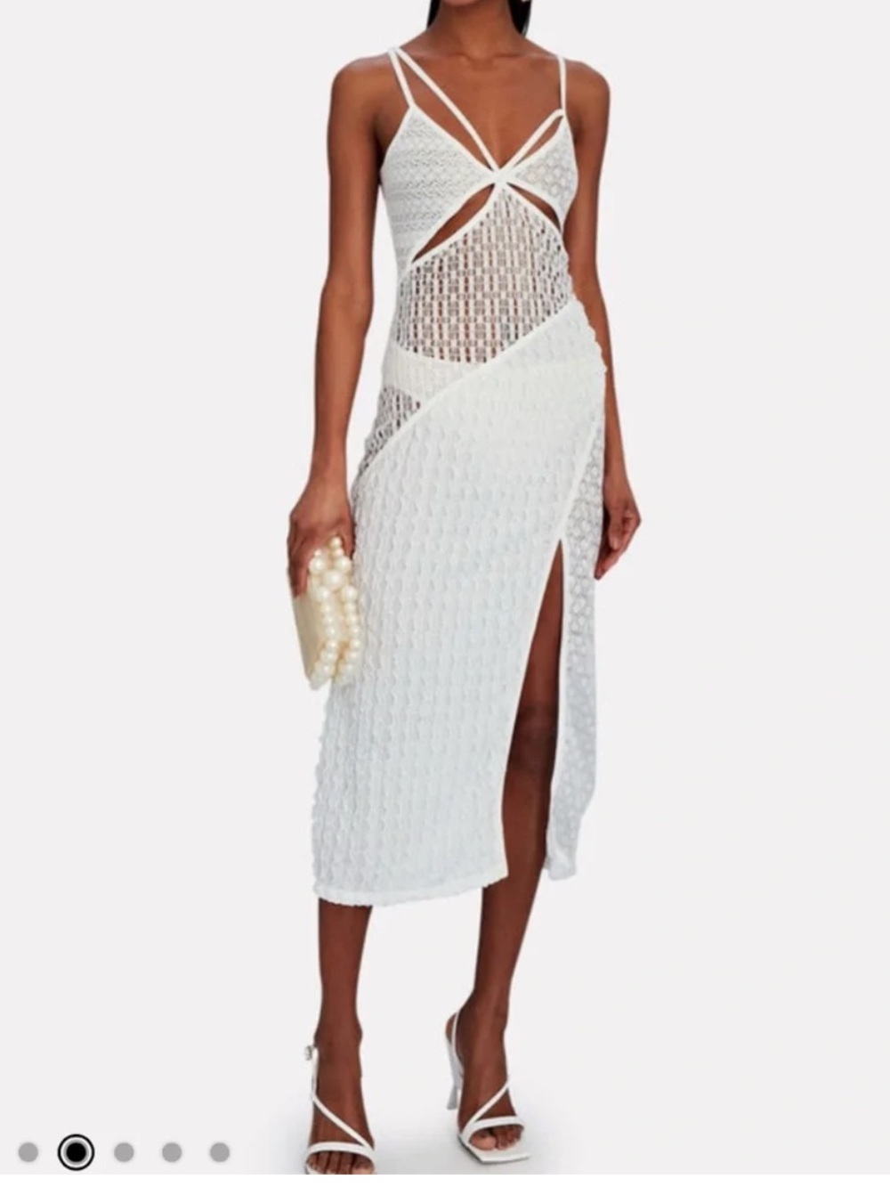 FOR LOVE & LEMONS Tracy Knit Cut-Out Midi Dress